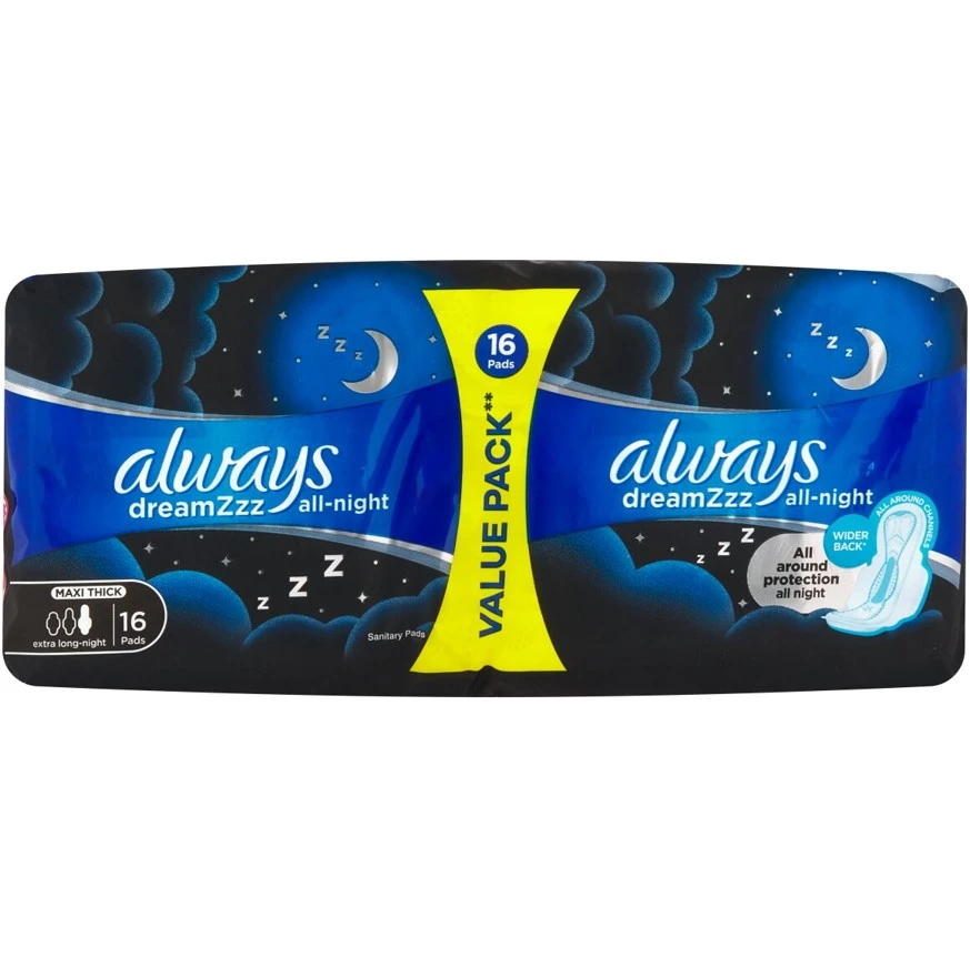 Always Dream All Night Maxi Thick Extra Long Sanitary Pads 16'S