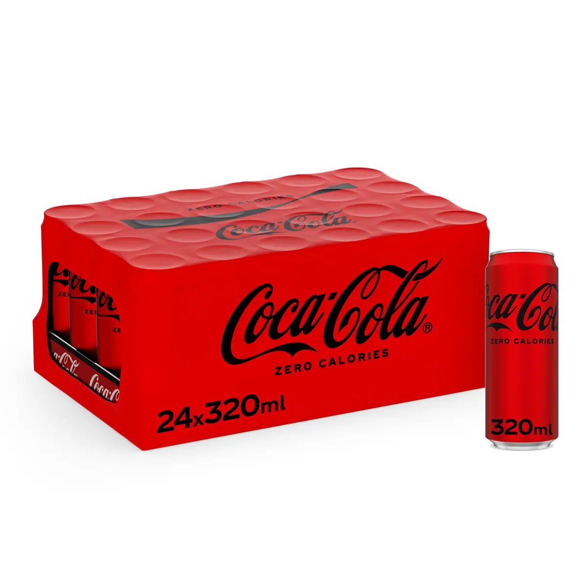 Coca Cola Zero Carbonated Soft Drink  24 pcs 320 ml - view 1
