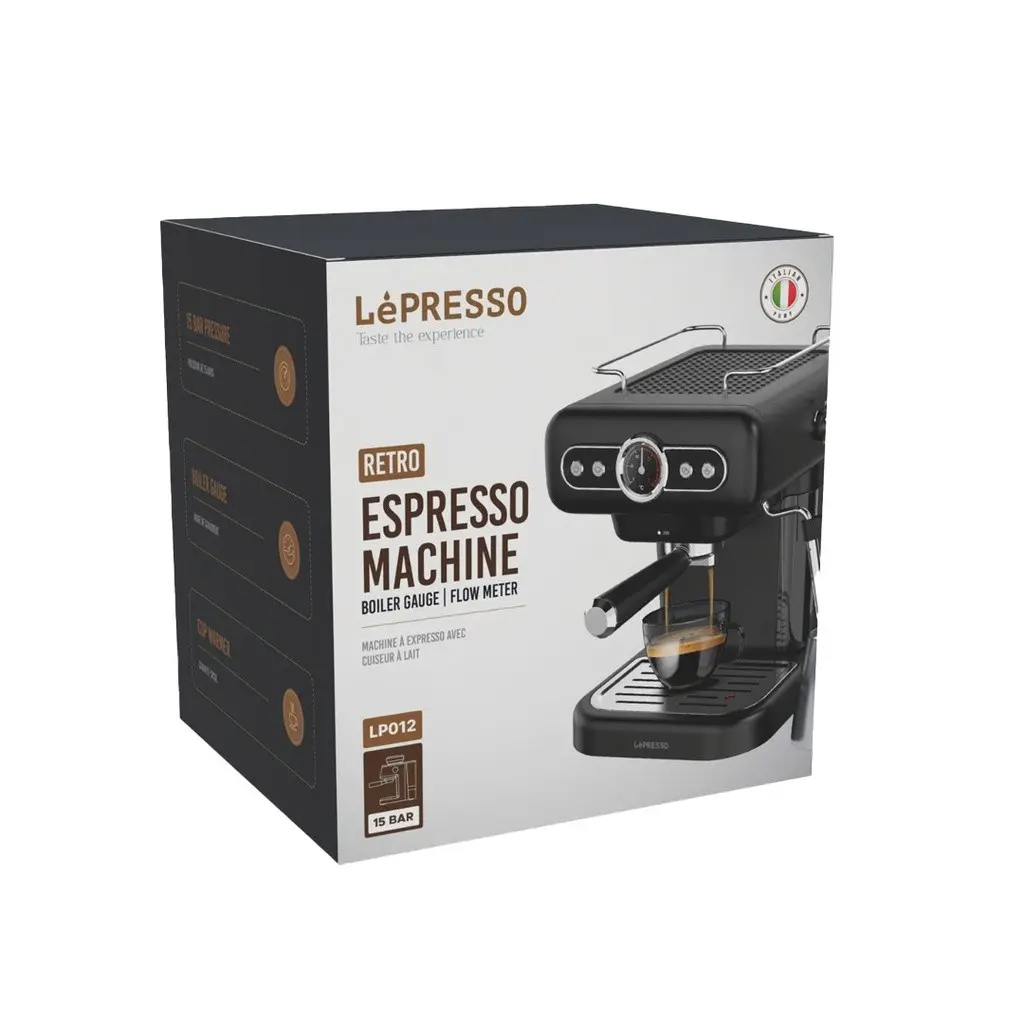 LePresso Retro Espresso Machine Boiler Gauge And Milk Steamer - Coffee machine - view 6