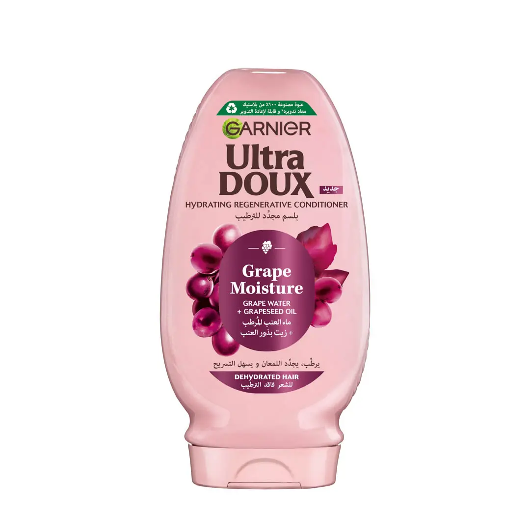 Garnier Ultra Doux Grape Moisture Hydrating Regenerative Conditioner for Dehydrated Hair 360ml  - view 1