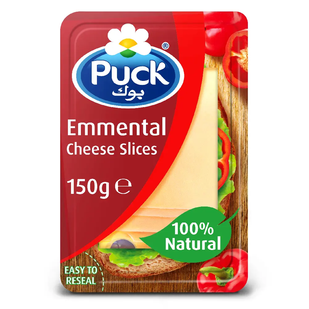 Puck Emmental Natural Cheese Slices 150 gm - view 1
