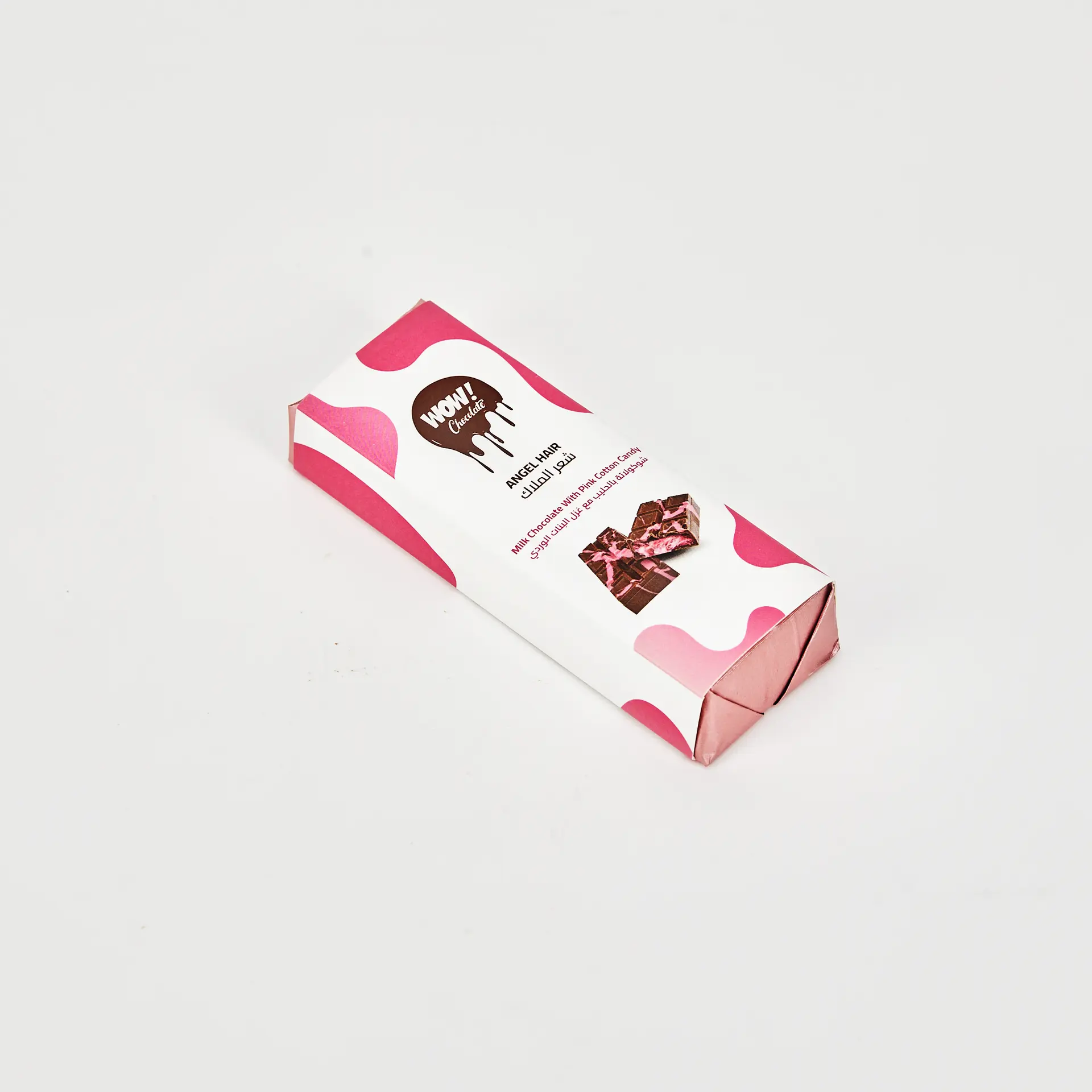 Wow! Angel Hair Milk Chocolate with Pink Cotton Candy 50 gm - view 3