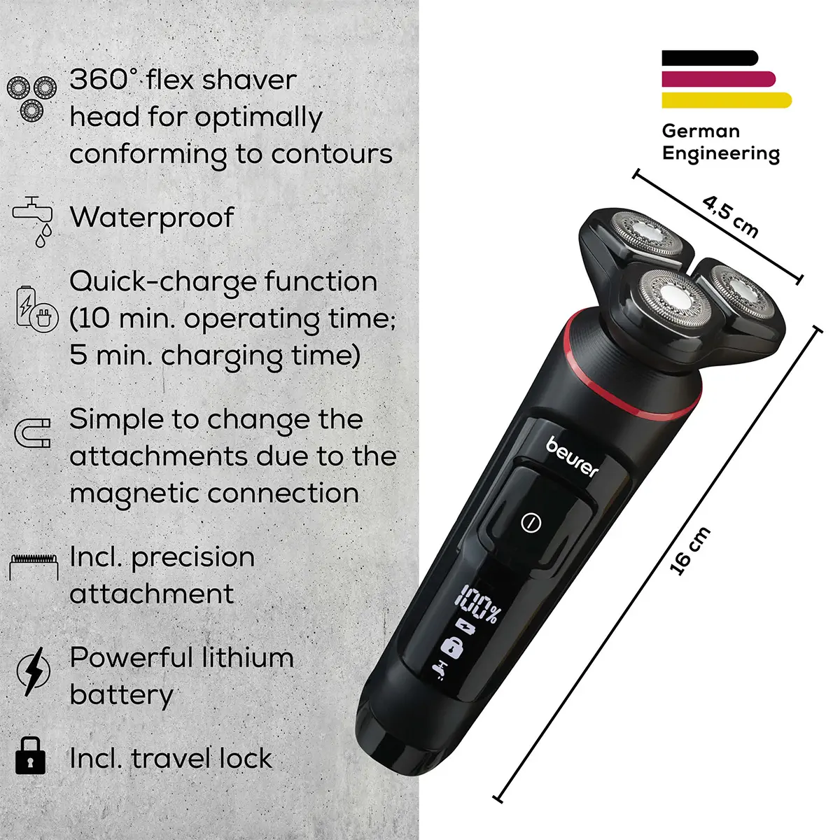Beurer Rotary shaver for men MN8X - view 4
