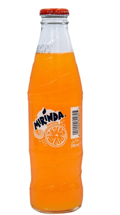 Mirinda Soft Drink Orange Glass Bottle 250 Ml