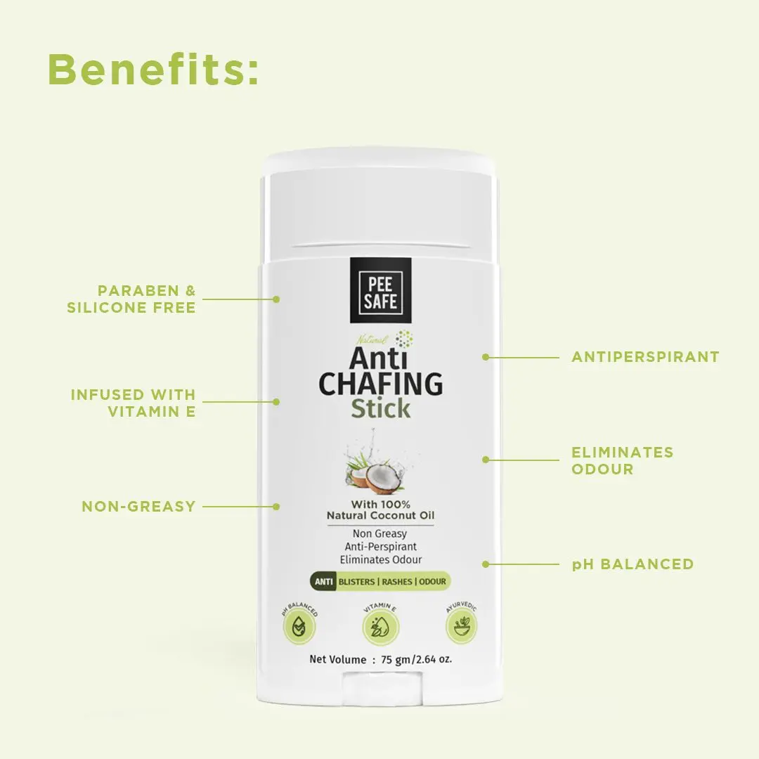 PeeSafe 100% Natural Anti Chafing Stick for Underarms and Inner Thighs 75gm - view 14