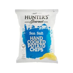 Hunter'S Gourmet Hand Cooked Potato Chips Sea Salt 125Gm
