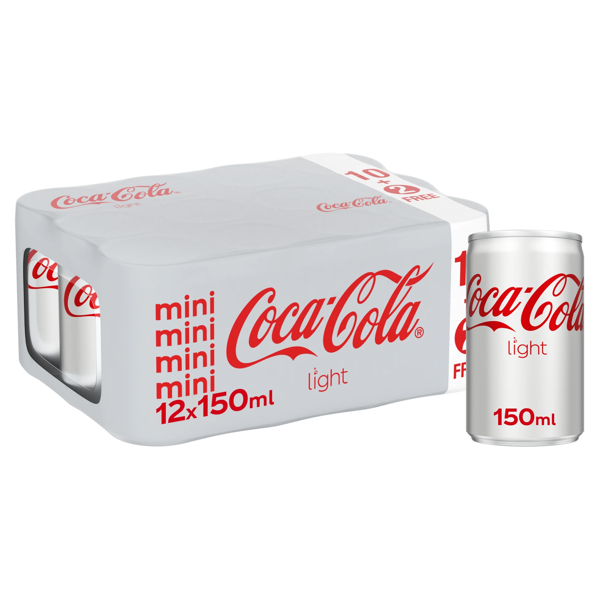 Coca Cola Light Soft Drink  12 pcs  (10+2 FREE) 150 ml 