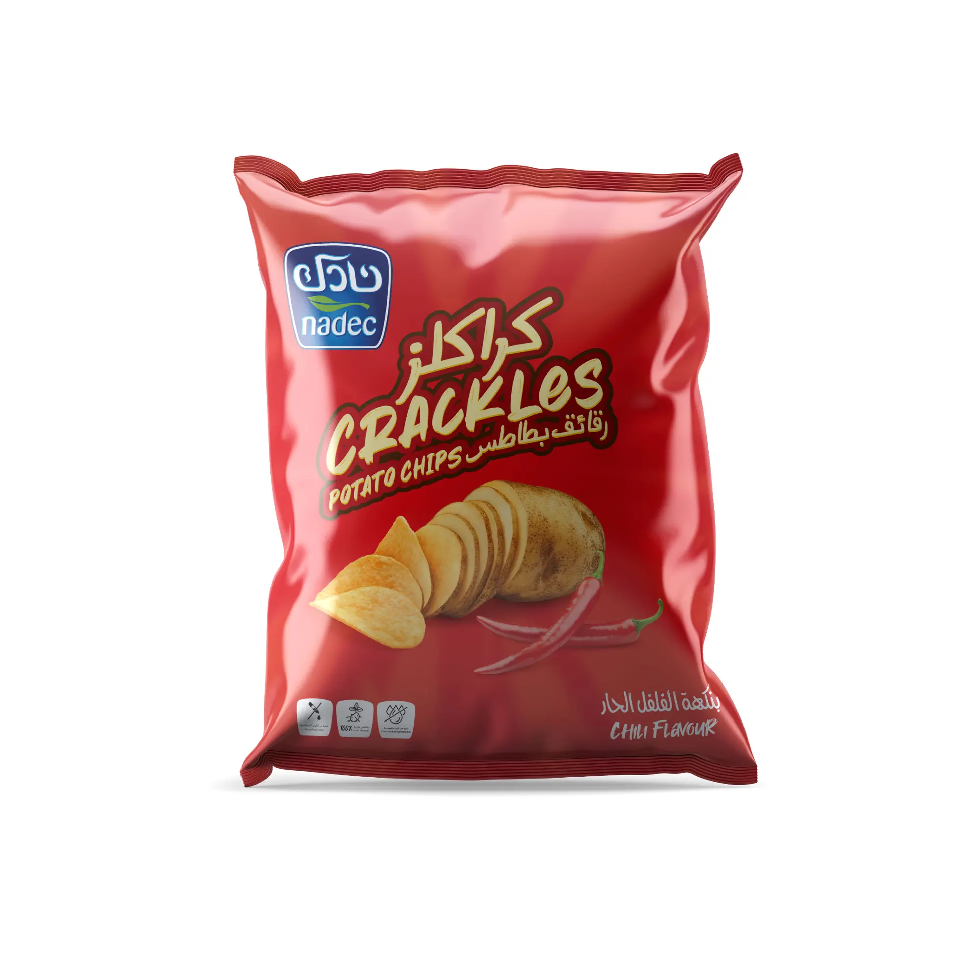 Nadec Crackles Potato Chips Chili Flavour 21 Gm - view 1