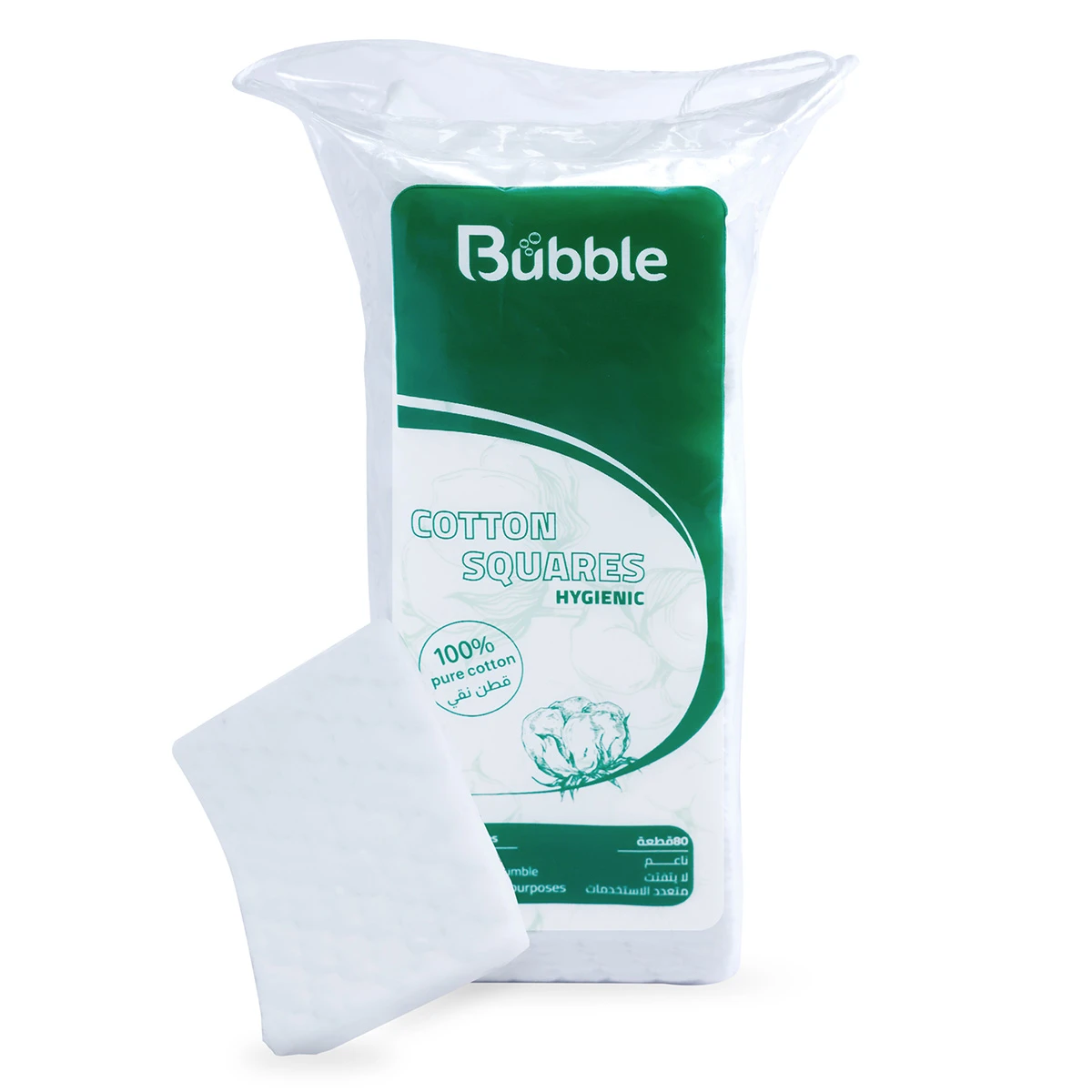 Bubble Pure Square Cotton pads 80 pcs
