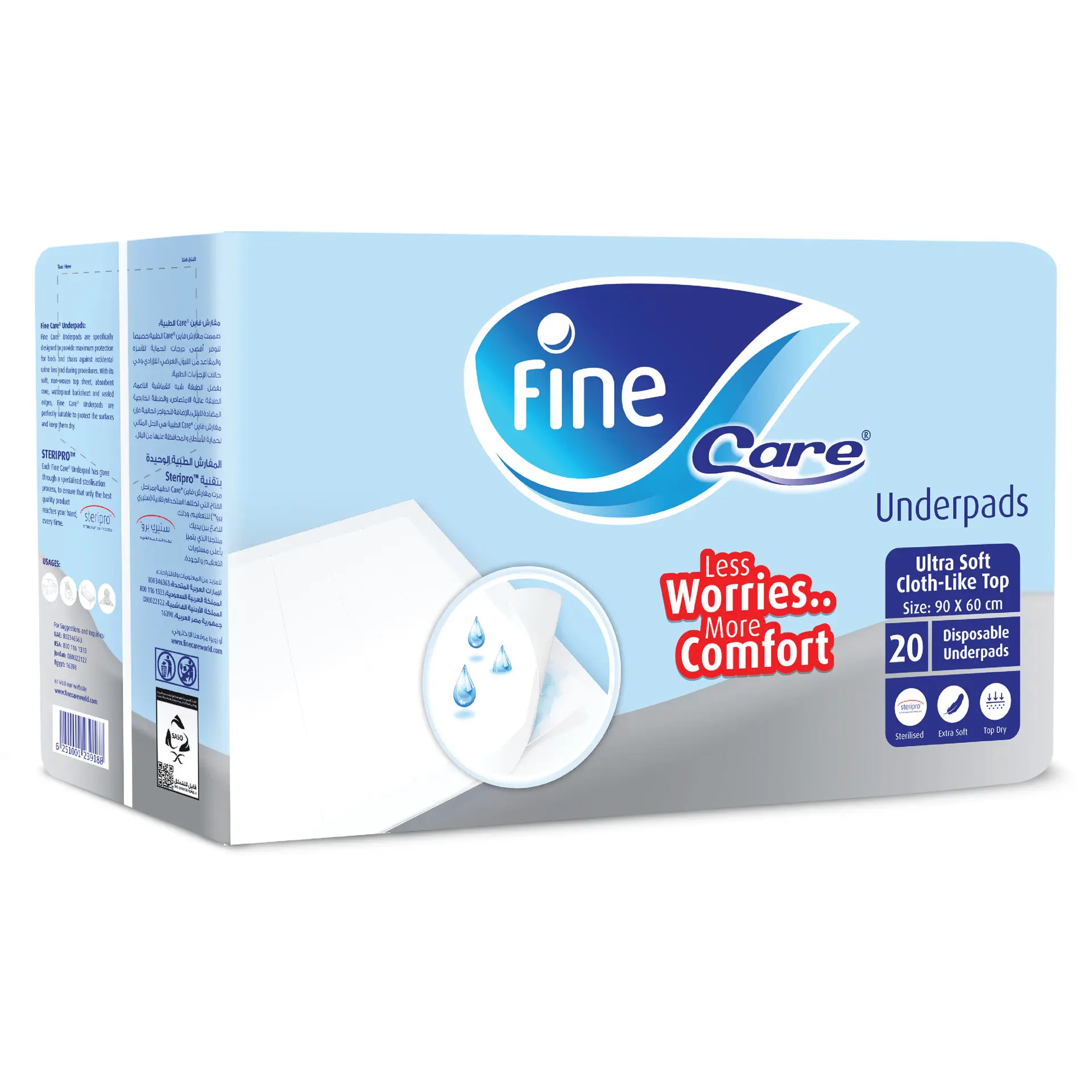 Fine Care Underpads 90*60cm 20 Pad - view 1