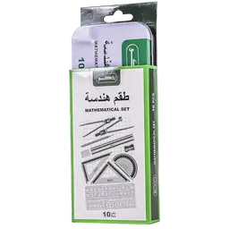 ‎10‎ Parts Acrylic‎/‎Tin Container طقم أدوات هندسية ‎روكو‎‎