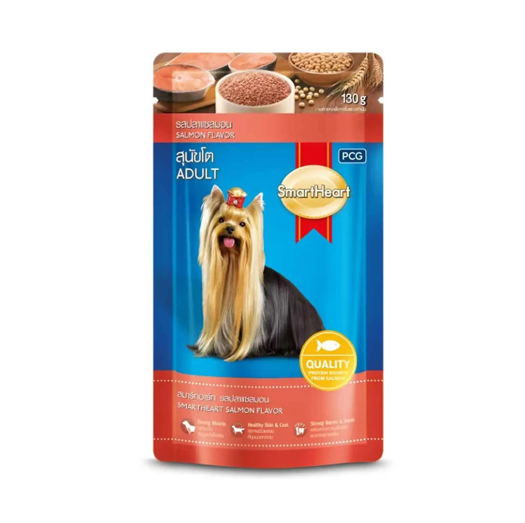 Smartheart Pouch Dog Food Salmon 130 gm - view 1