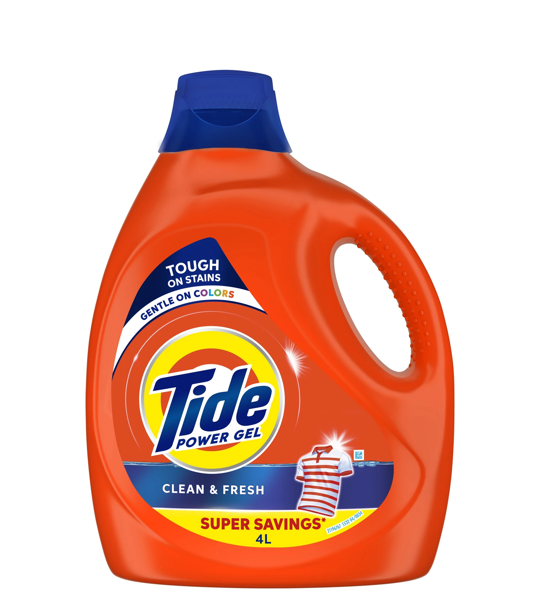 Tide Power Gel Laundry Detergent Clean & Fresh 4 Ltr