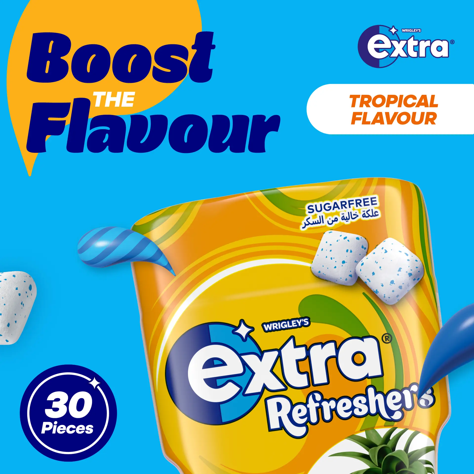 Extra Gum Tropical Flavor 30 pieces - view 5