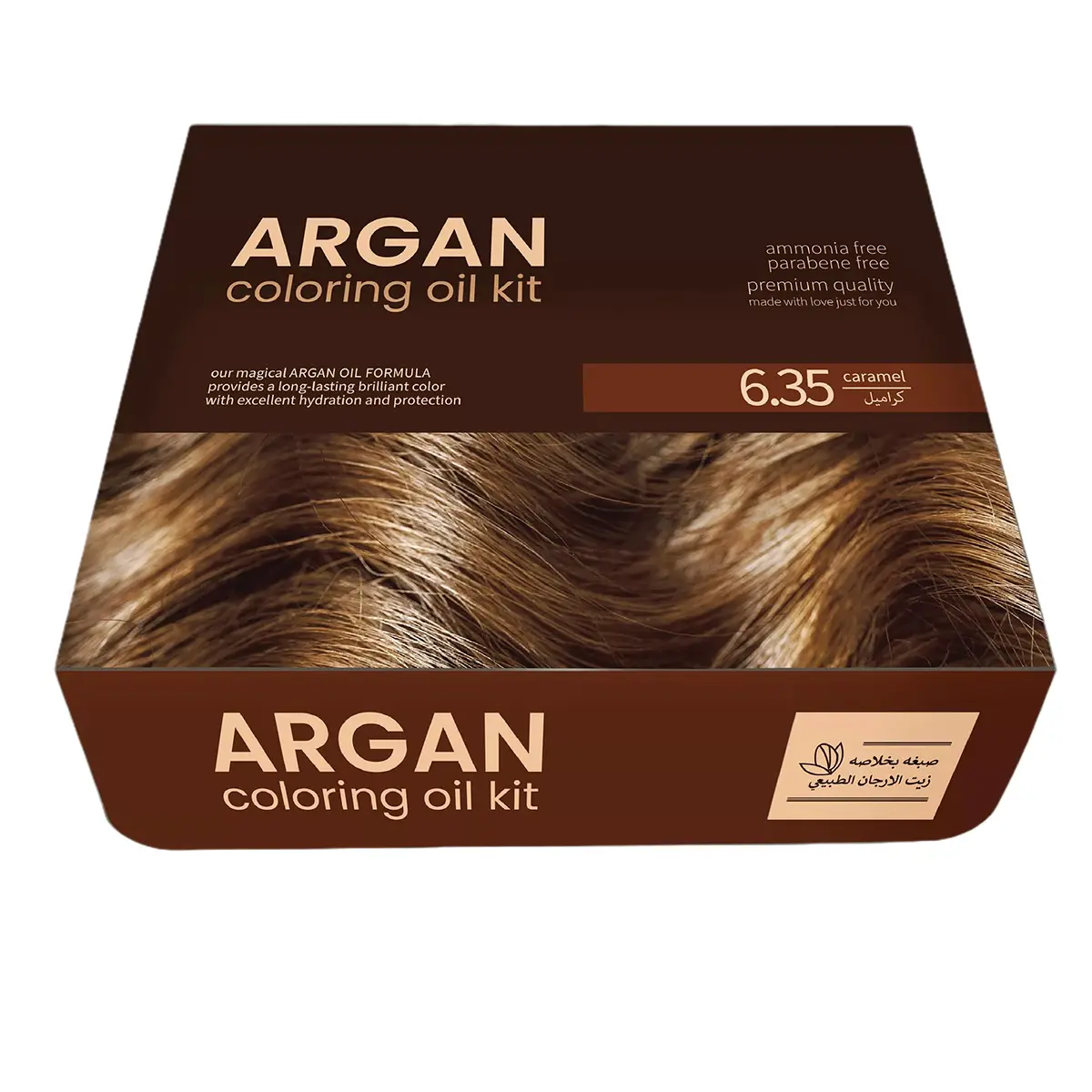 Argan Hair Coloring Oil Kit Caramel 6.35 75 ml - view 2