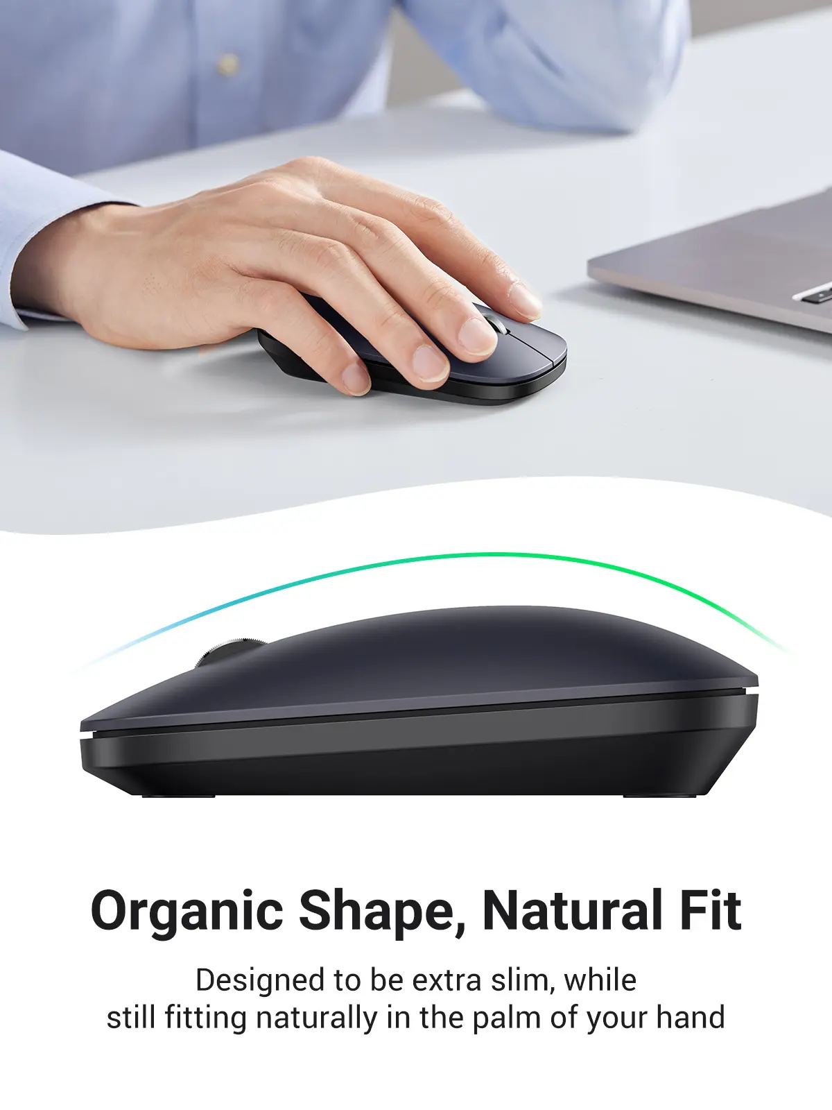 Ugreen Ultra Slim and Portable Wireless Mouse Black - view 6