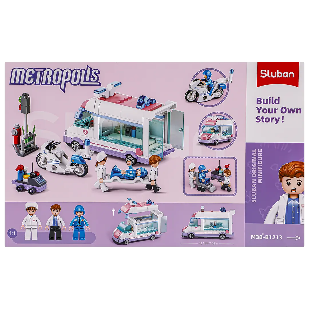 Sluban Ambulance Pulling Car 251 pcs - view 3