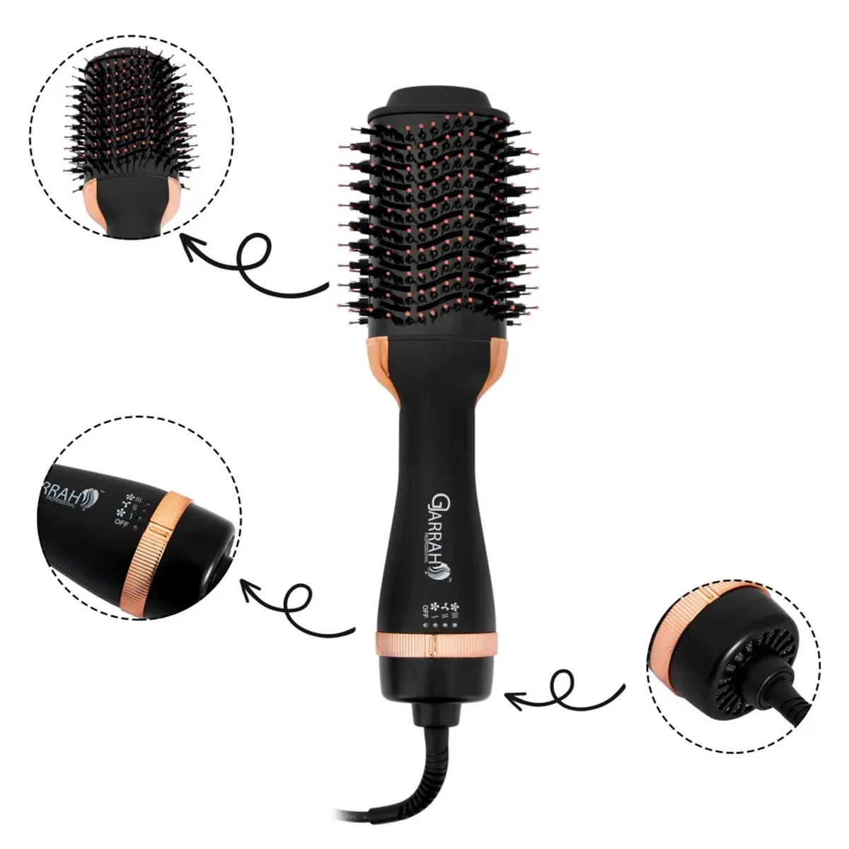 G. Jarrah 3 in 1 Hair Drying Styling and Straightening Brush Device 5001 - view 3