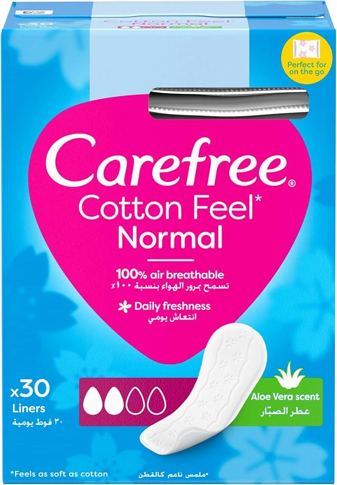 Carefree Pantyliners Aloe 30 Pads