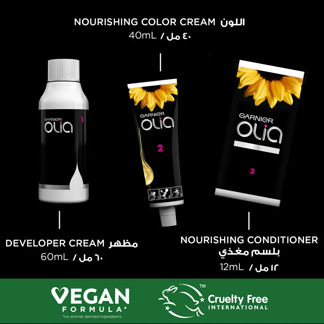 Garnier Olia Ammonia Free Permanent Hair Coloration at Home with Natural Origin Flower Oils 4.26 Violet Red - view 5