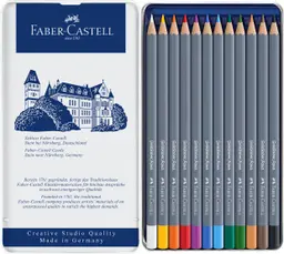 Faber Castell Watercolor Goldfaber Aqua tin of 12 Color