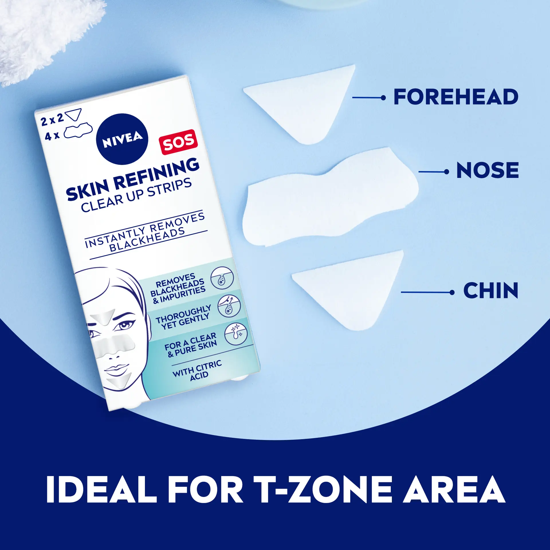 Nivea Refining Clear Up Strips For All Skin Types 4 Pcs  - view 5