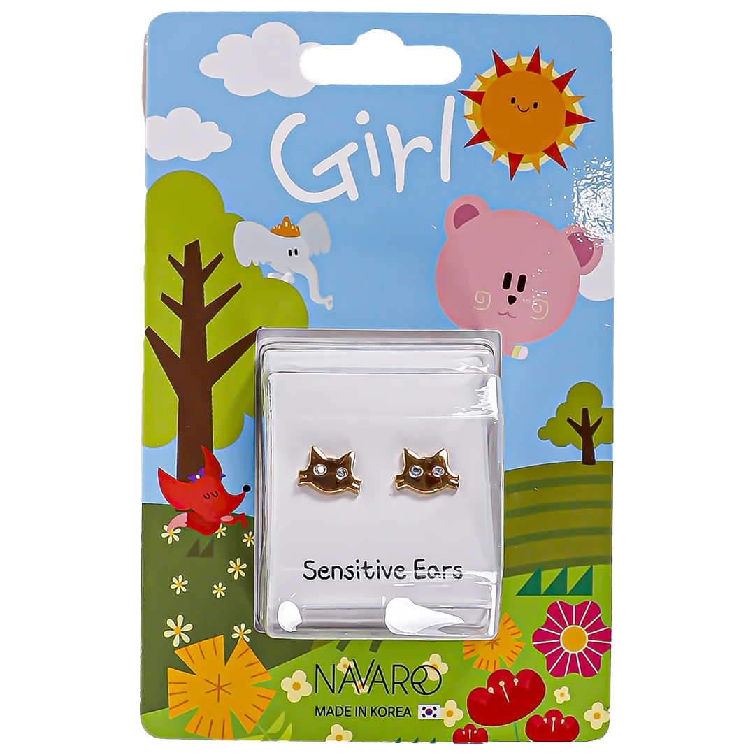Navaro Elegant Medical Earrings Designed For Girls Gold G006