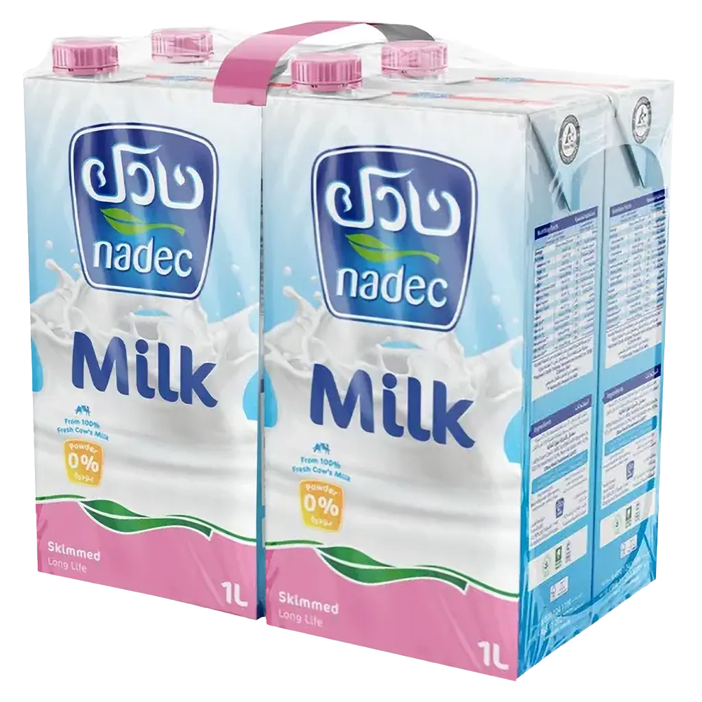 Nadec Skimmed Milk Long Life 4 pcs 1 L - view 1