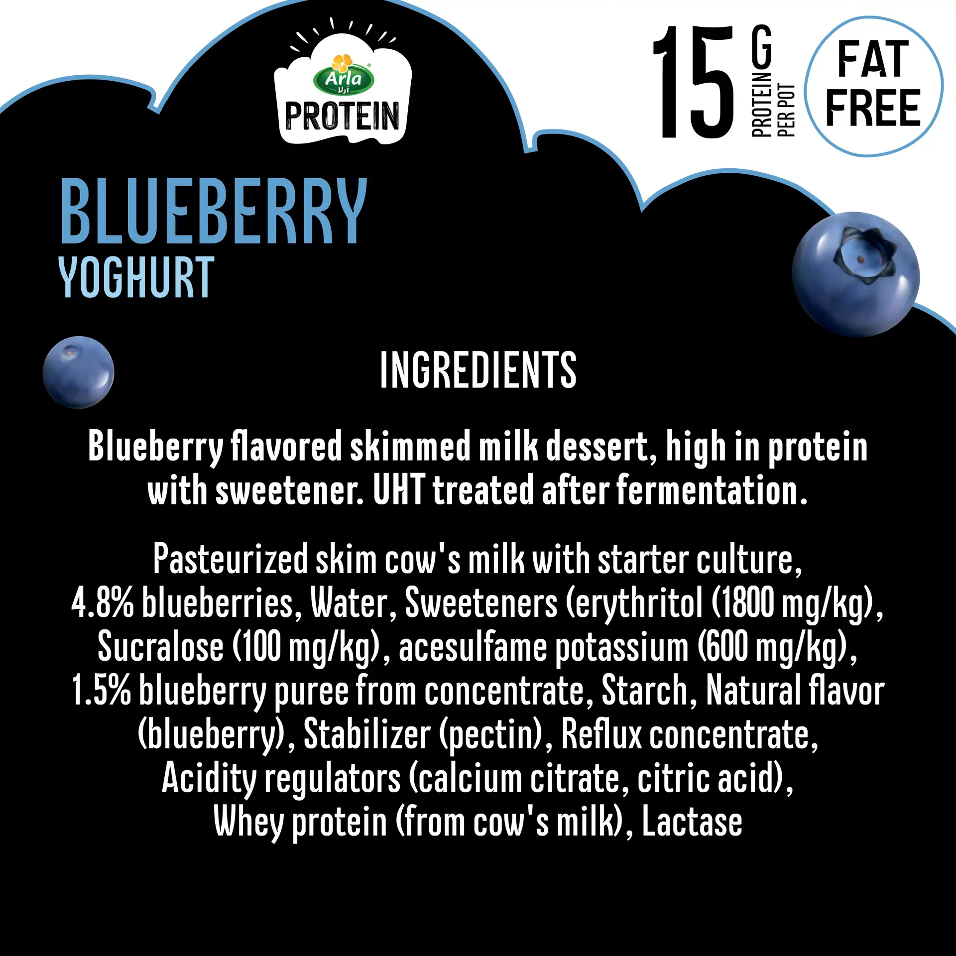 Arla Protein Yogurt with Blueberry Flavor 150 gm - view 3