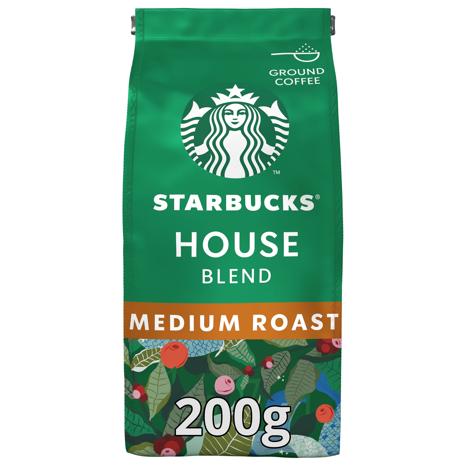 Starbucks House Blend Medium Roast Ground Coffee 200 gm
