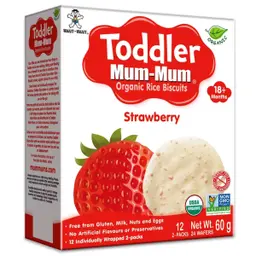 Organic Toddler MumMum Rice BiscuitsStrawberry 60 gm
