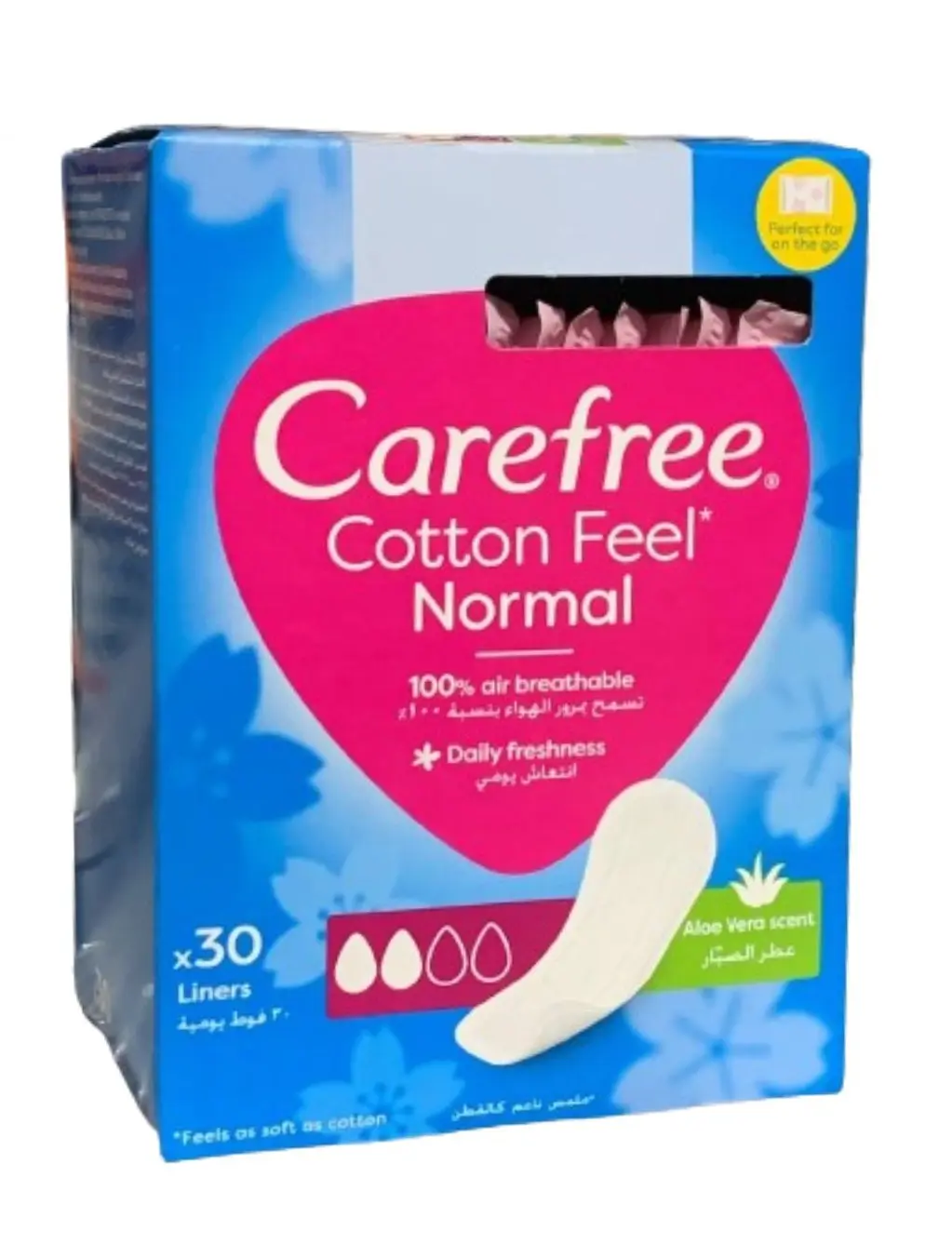 Carefree Cotton Aloe Panty Liners 30 Pads - view 2