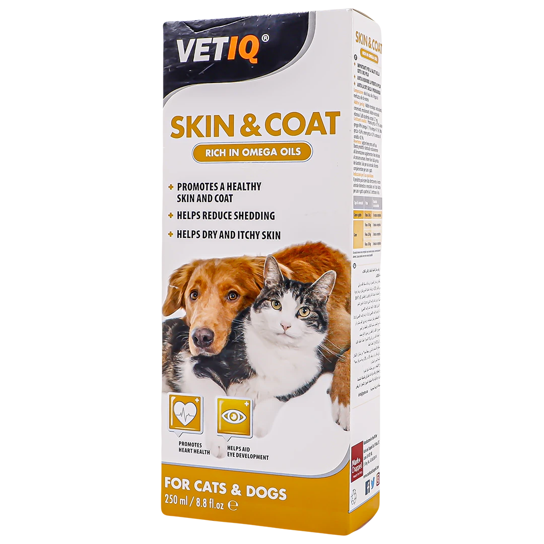 Vet Iq  Skin and Coat Liquid for Cats and Dogs 250ml