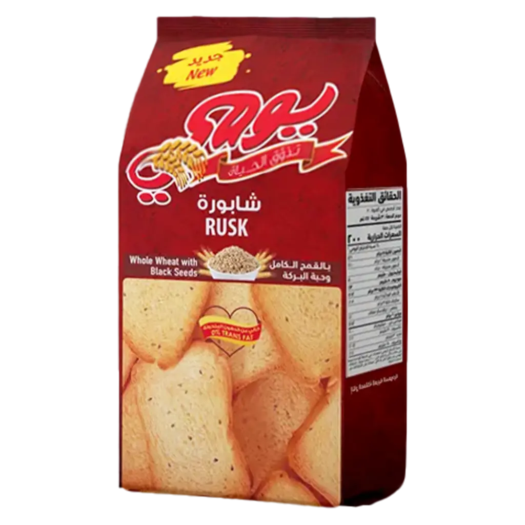 Yaumi Rusk Whole Wheat With Black Seed 300 gm - view 1