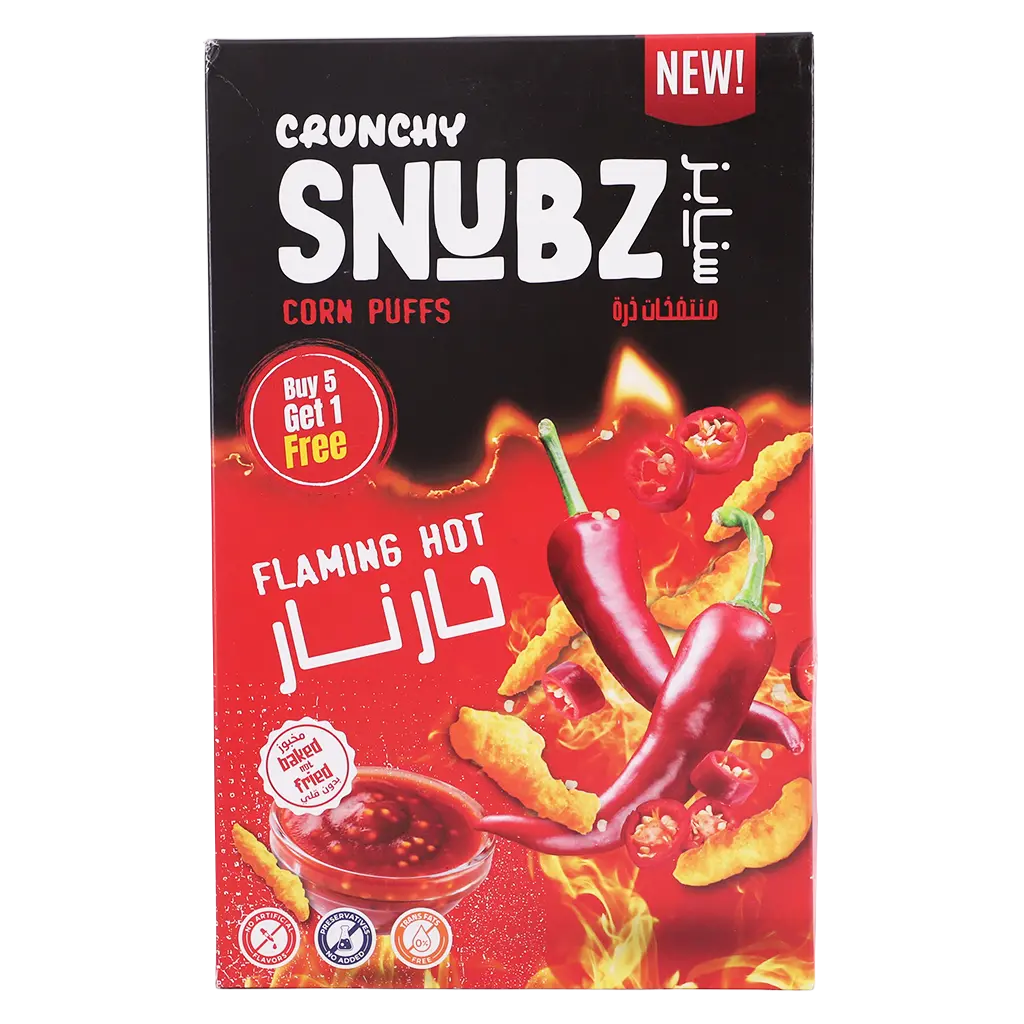 Snubz Corn Puffs Flaming Hot 6 pcs 30 gm - view 3