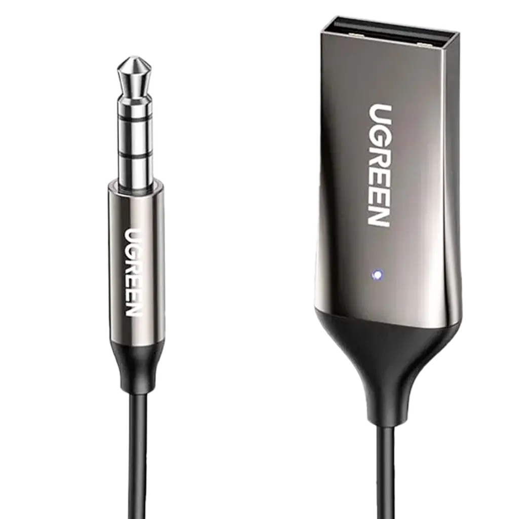 Ugreen Bluetooth Car Receiver Aux With Mic Gray - view 1