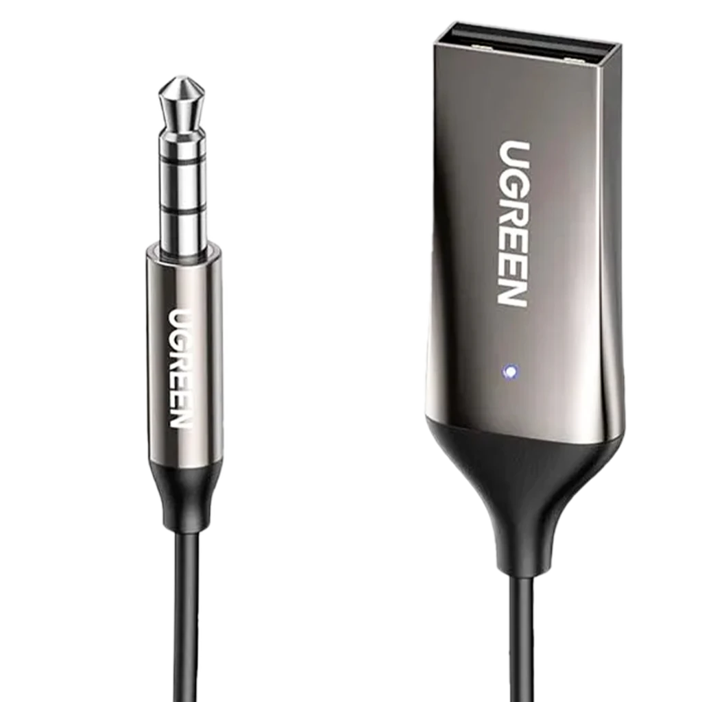 Ugreen Bluetooth Car Receiver Aux With Mic Gray