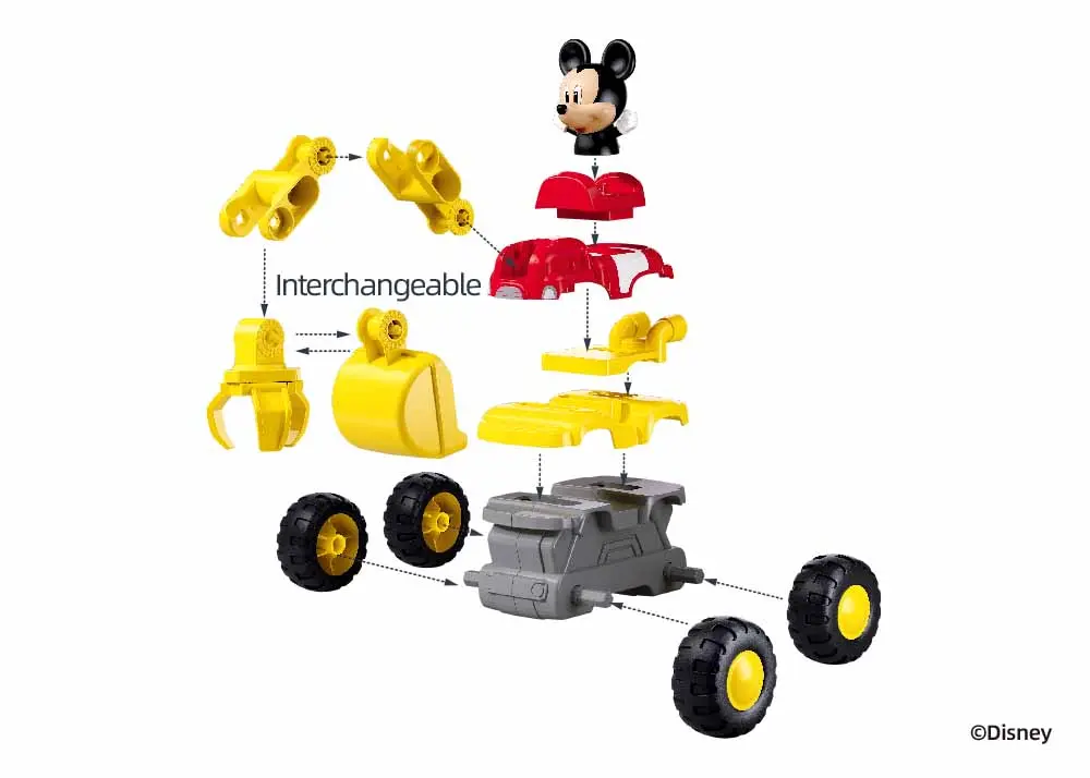 Sluban Mickey Mouse Truck 14 Pieces - view 5