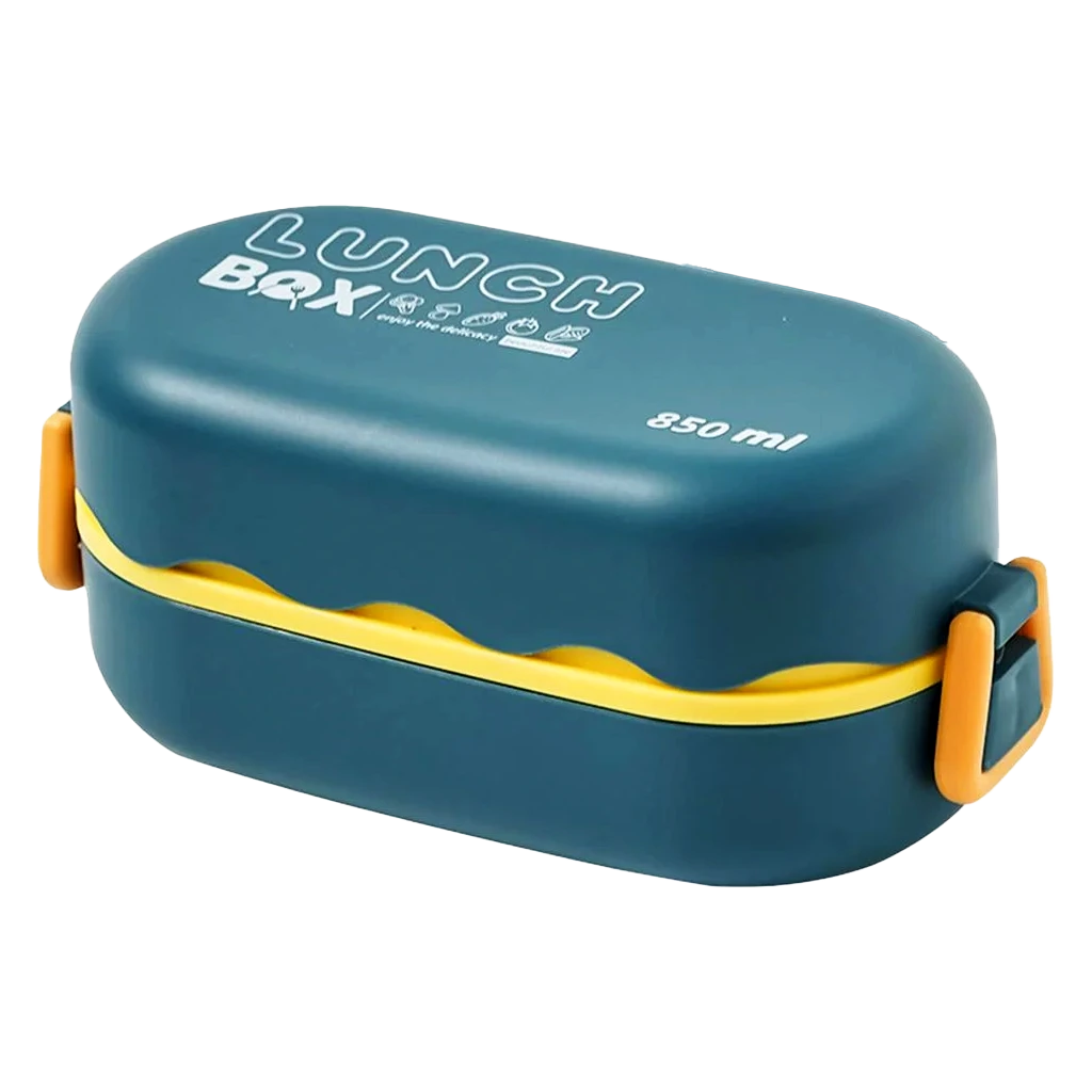 Tooly  Lunch Box Plastic Yallow and Blue Color