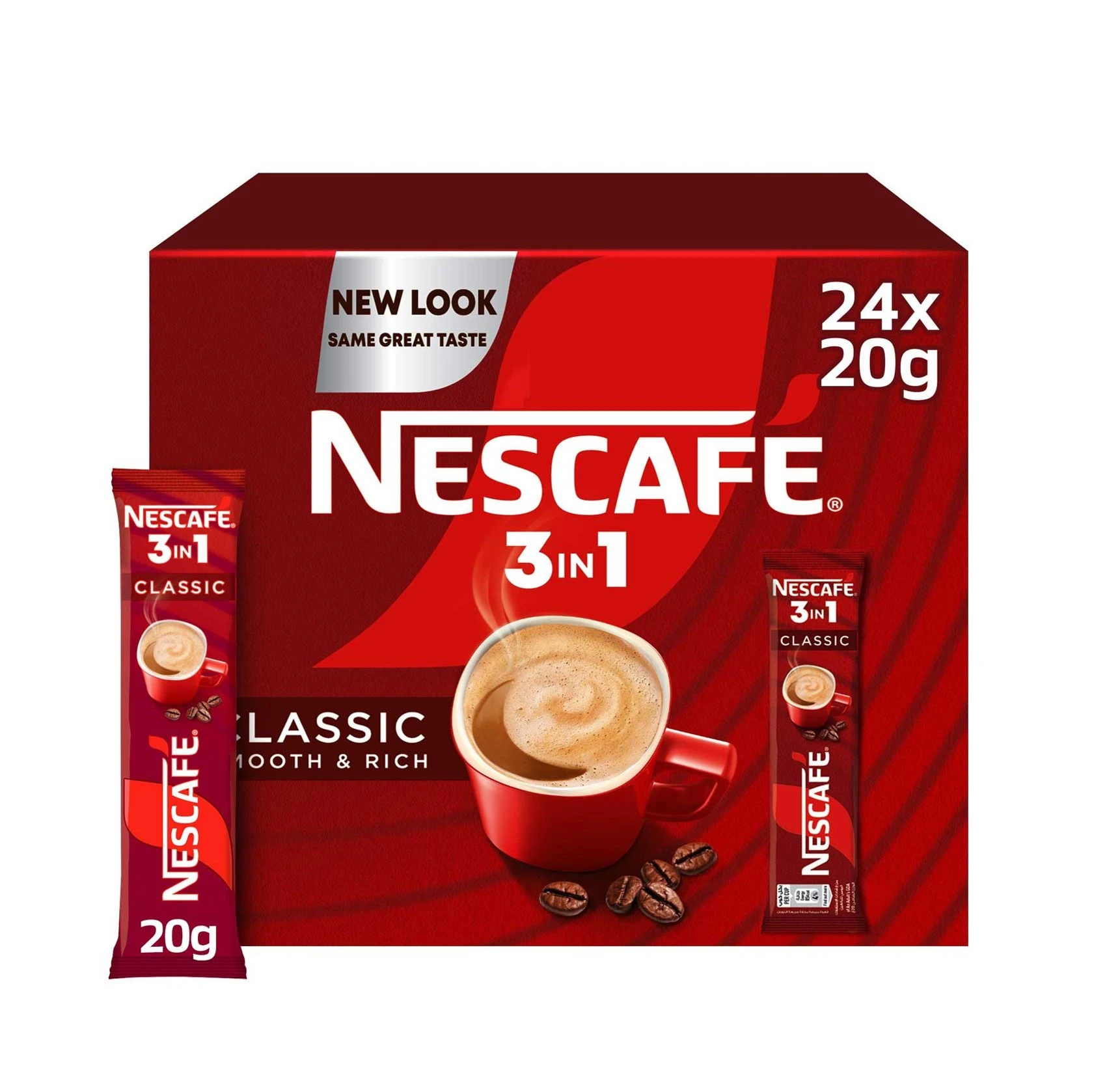 Nescafe 3In1 Classic Instant Coffee Box 24 pcs 20 gm