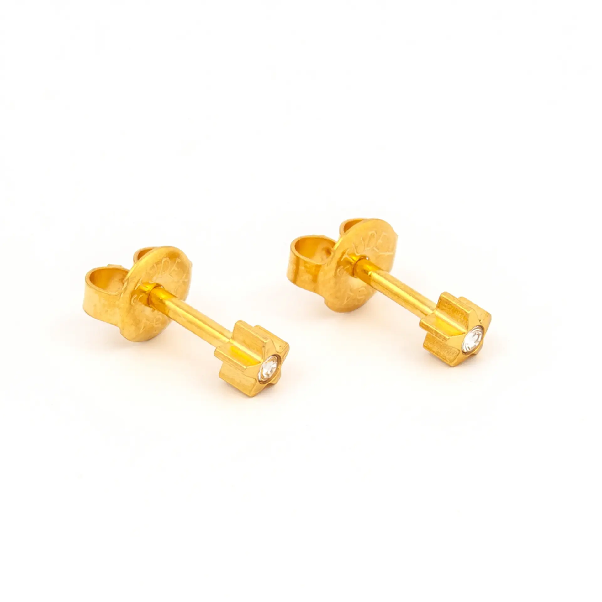 Studex Gold Plated Regular Starlite Aprcrystal Card- Earrings For Sensitive Ears - view 2