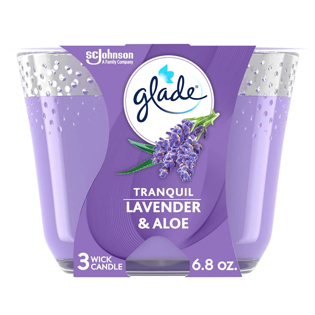 Glade Candle Tranquil Lavender & Aloe 193 g