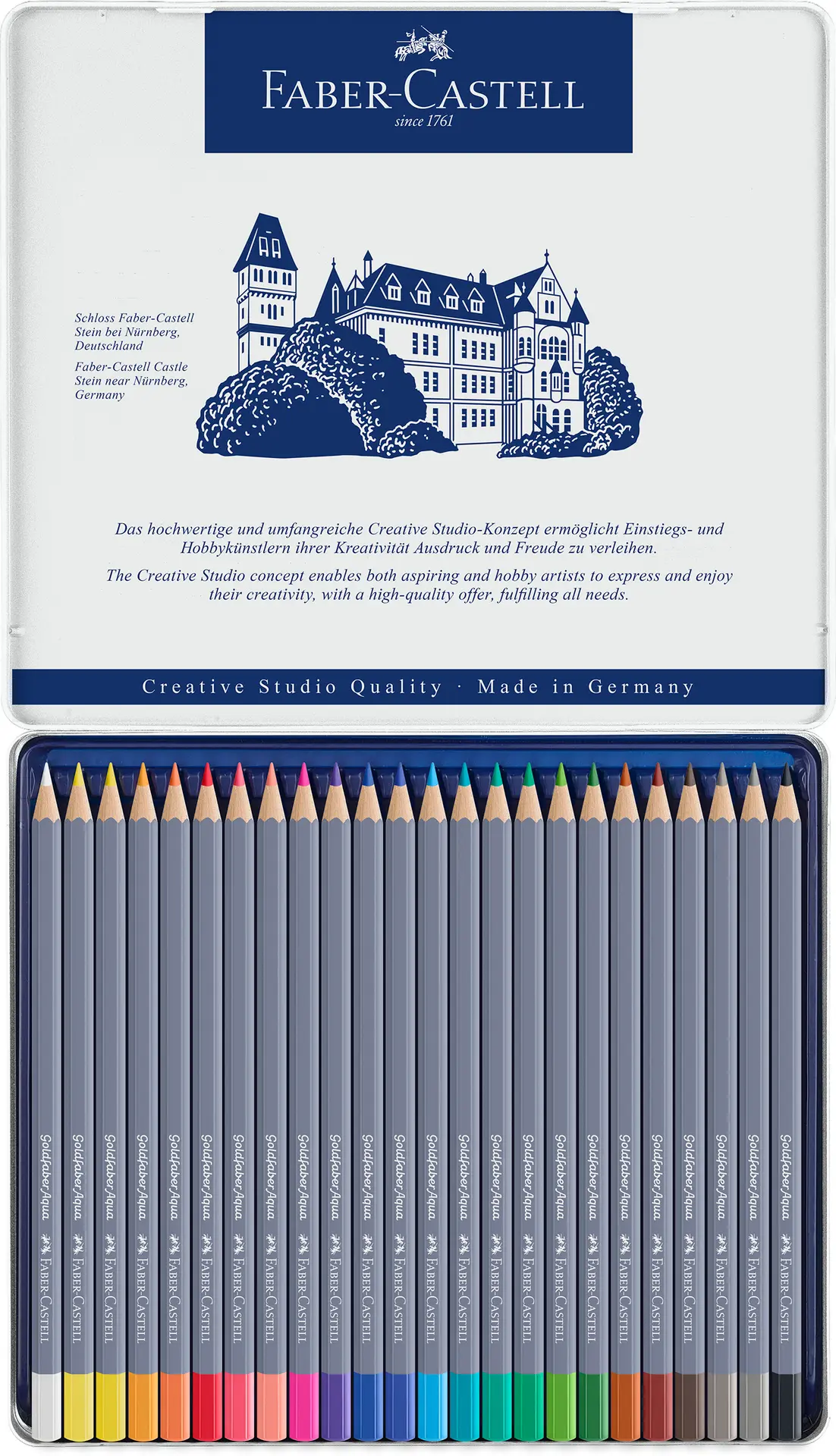 Faber Castell Watercolor Goldfaber Aqua tin of 24 Color - view 3