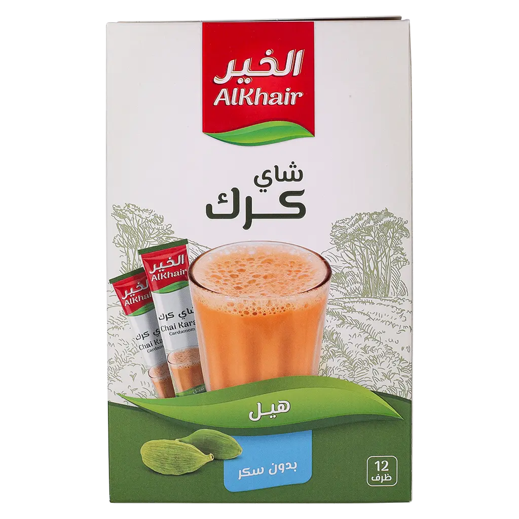 Alkhair Karak Tea With Cardamom Without Sugar 12 Envelop - view 2