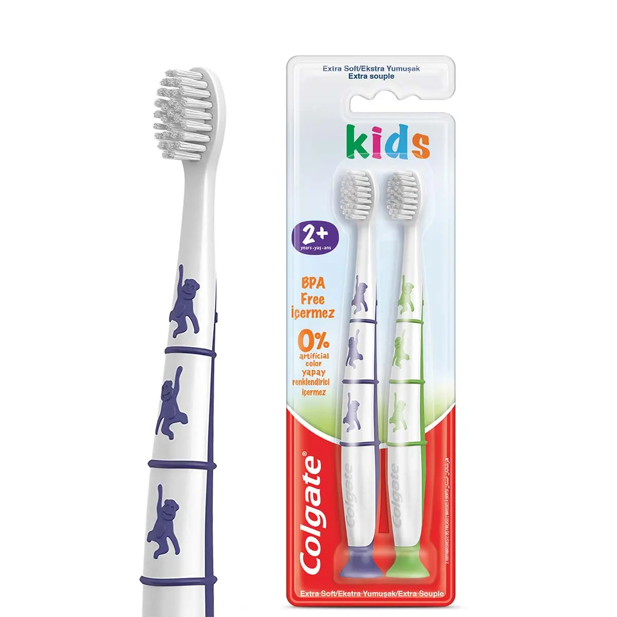 Colgate Kids 2+ years BPA Free Extra Soft Toothbrush 2-Pack - view 4