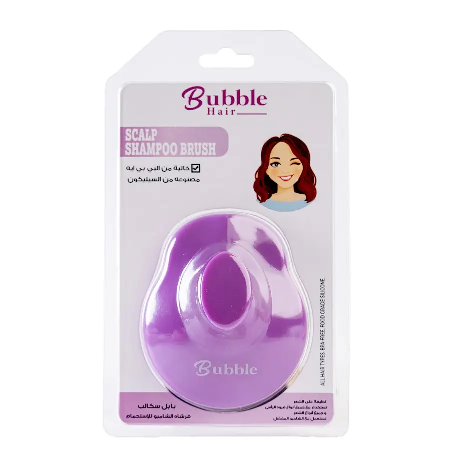 Bubble Scalp Shampoo Brush Purple - view 3