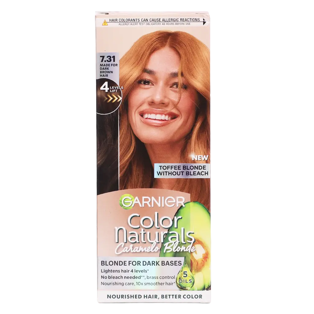 Garnier Color Naturals Caramelo Blonde Toffee Blonde 7.31 Blonde for Dark Bases - view 2