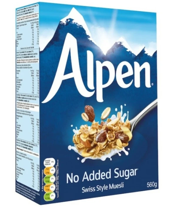 Alpen Muesli No Added Sugar Original 560 gr