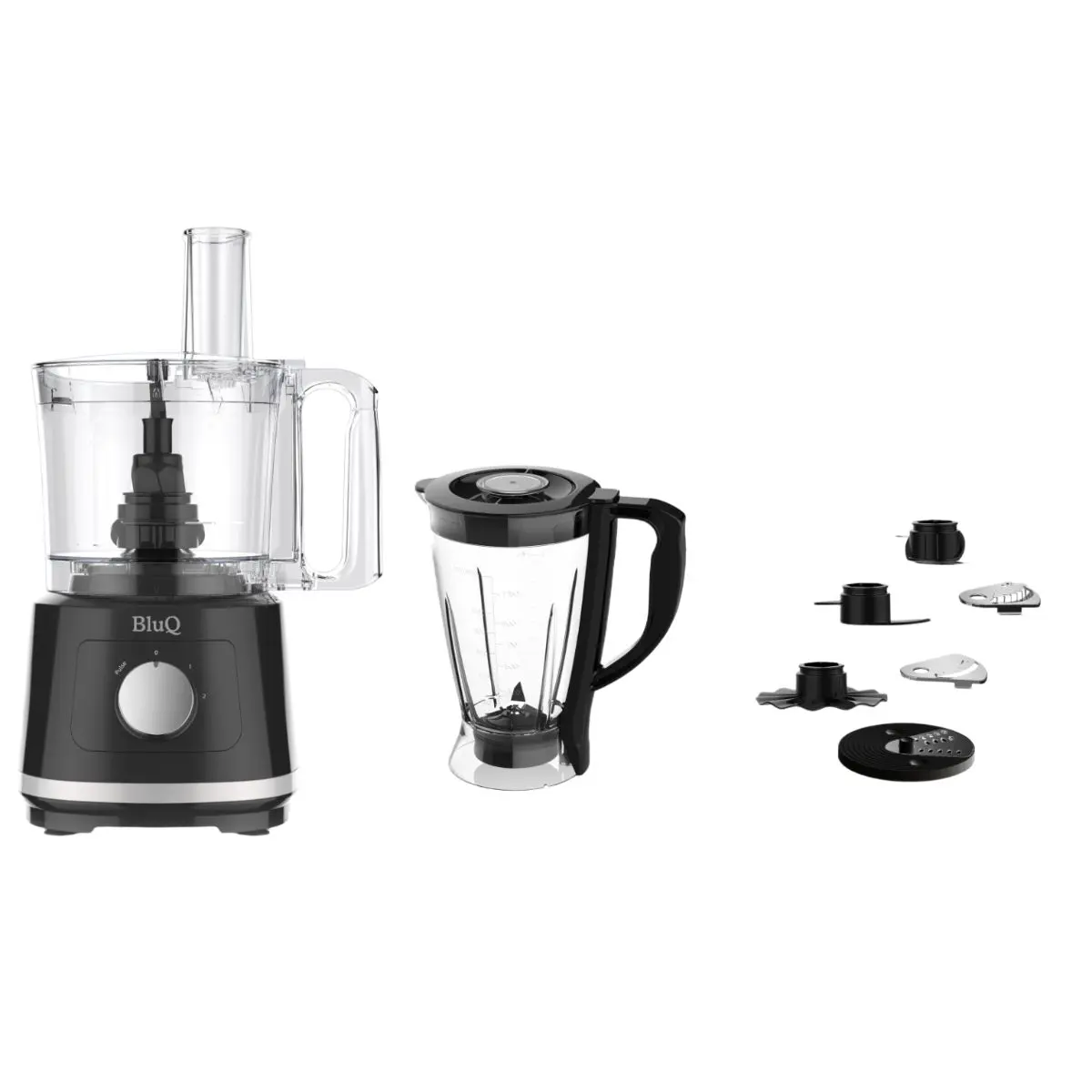 BluQ Food Processor 2.3 L Bowl 1.5L 800 W Blender Jar with Stainless Steel - view 2