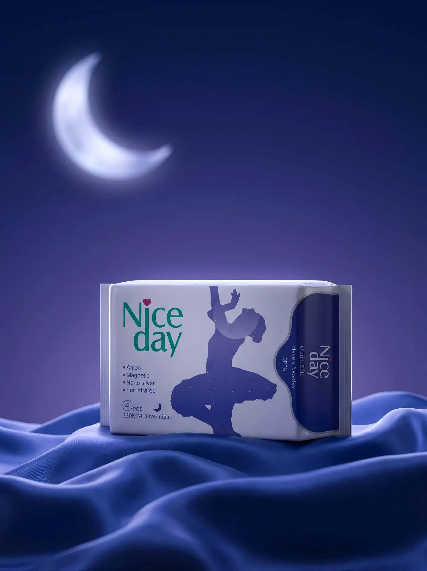 Nice Day Sanitary Pads With Anion Chip  nighttime 330 mm 4 pc - view 3